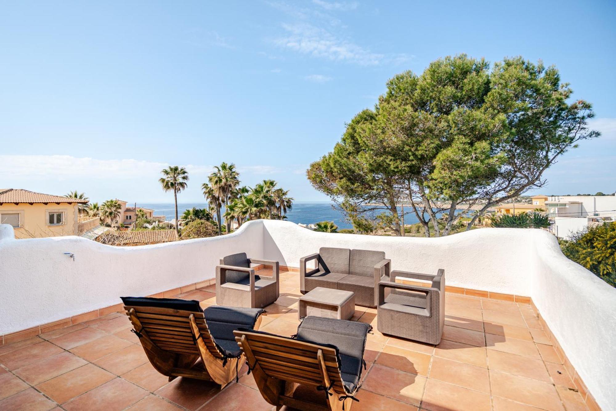 Gigantische Villa Mit Meerblick, Panoramablick & Pool-Oase Cala Pi  Eksteriør billede