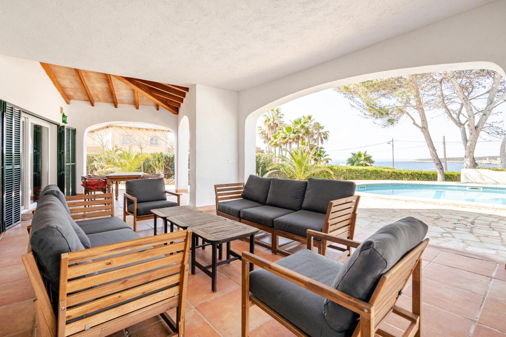 Gigantische Villa Mit Meerblick, Panoramablick & Pool-Oase Cala Pi  Eksteriør billede