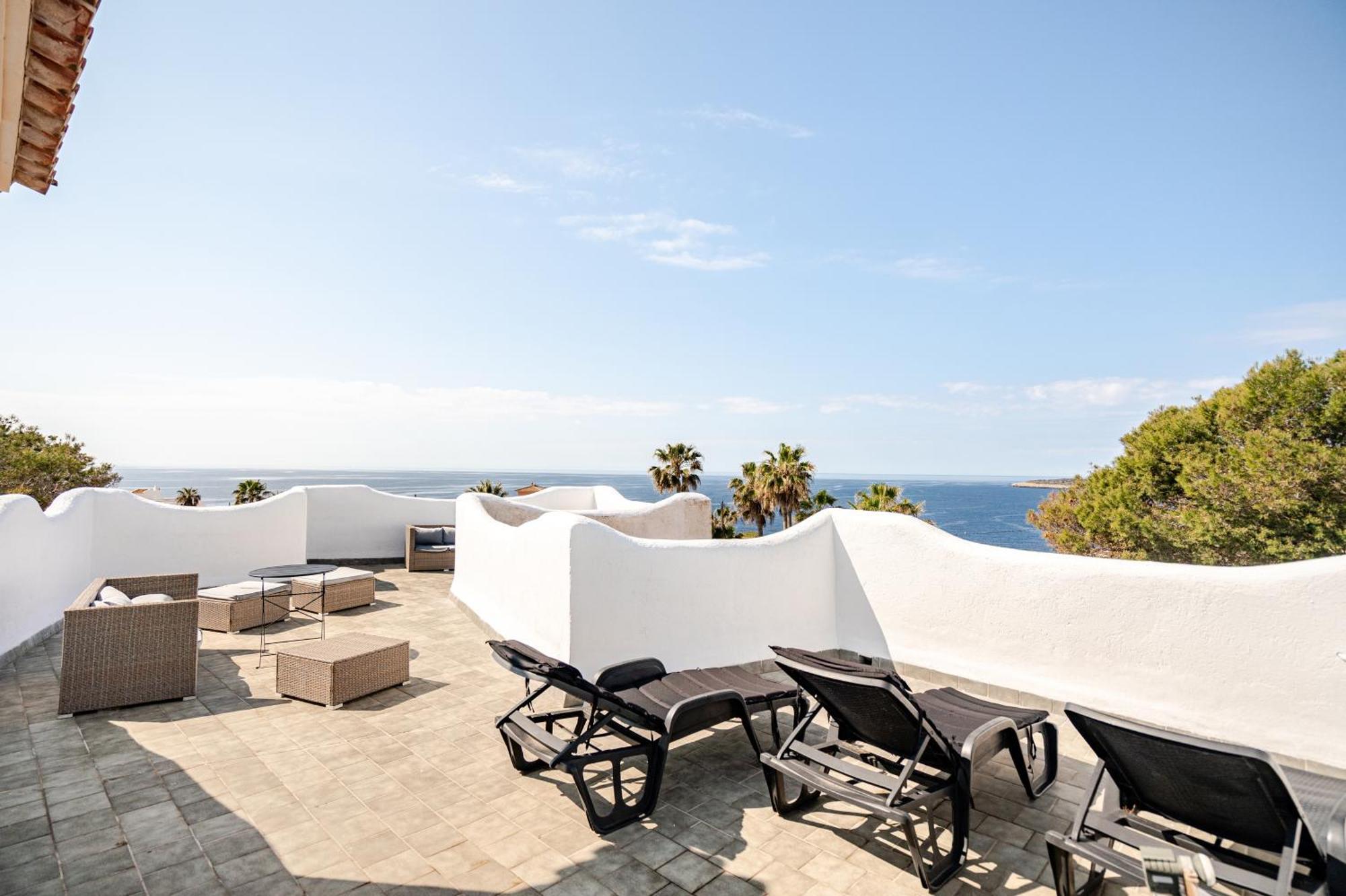 Gigantische Villa Mit Meerblick, Panoramablick & Pool-Oase Cala Pi  Eksteriør billede